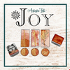 Joy, Metallic Red, handmade watercolor,