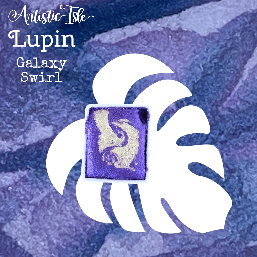 Lupin, Watercolor Paint, Galaxy Swirl , Deep Purple Metallic, Purple