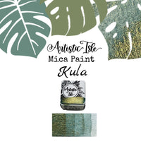 Kula (open meadow in Hawaiian), green metallic, iridescent, chrome