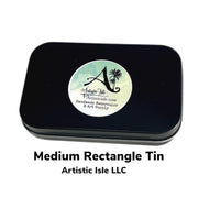 Black Medium rectangle Tin