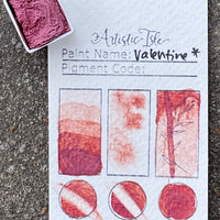 Valentine , deep red, metallic** watercolor paint