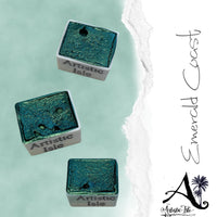 Emerald Coast, deep green metallic, iridescent, chrome