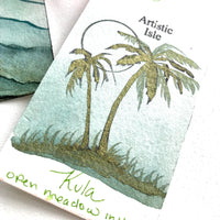 Kula (open meadow in Hawaiian), green metallic, iridescent, chrome