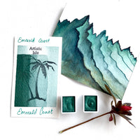 Emerald Coast, deep green metallic, iridescent, chrome