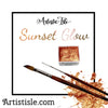 Sunset Glow, Orange, metallic, mica, watercolor paint
