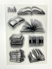 Book, book lover, clear stamp set