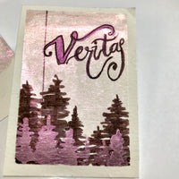 Veritas, chameleon color, pink/red metallic