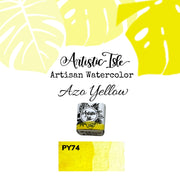 Azo Yellow, Yellow, PY74, sunny yellow, handcrafted , watercolor paint