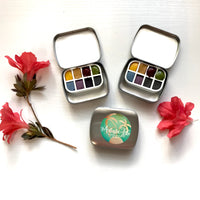 Mini traveler, watercolor set of 8