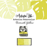 Bismuth Yellow, Yellow PY53, light yellow, handcrafted , watercolor paint