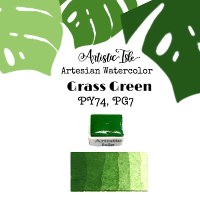 Grass Green, watercolor paint