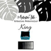 King, Matte black,oxide, black , handcrafted , watercolor paint