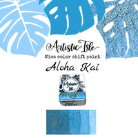 Aloha Kai, Sky blue to gold metallic, iridescent, chrome