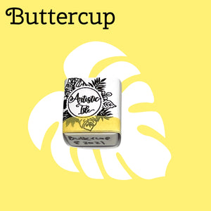 Buttercup, light yellow , watercolor paint