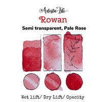 Rowan , red watercolor paint, PR3,PR1