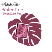 Valentine , deep red, metallic** watercolor paint