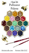 Pollinator, watercolor palette, 19 full pans