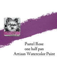 Pastel Rose, light pastel purple, pink, rose, watercolor, handcrafted , watercolor paint