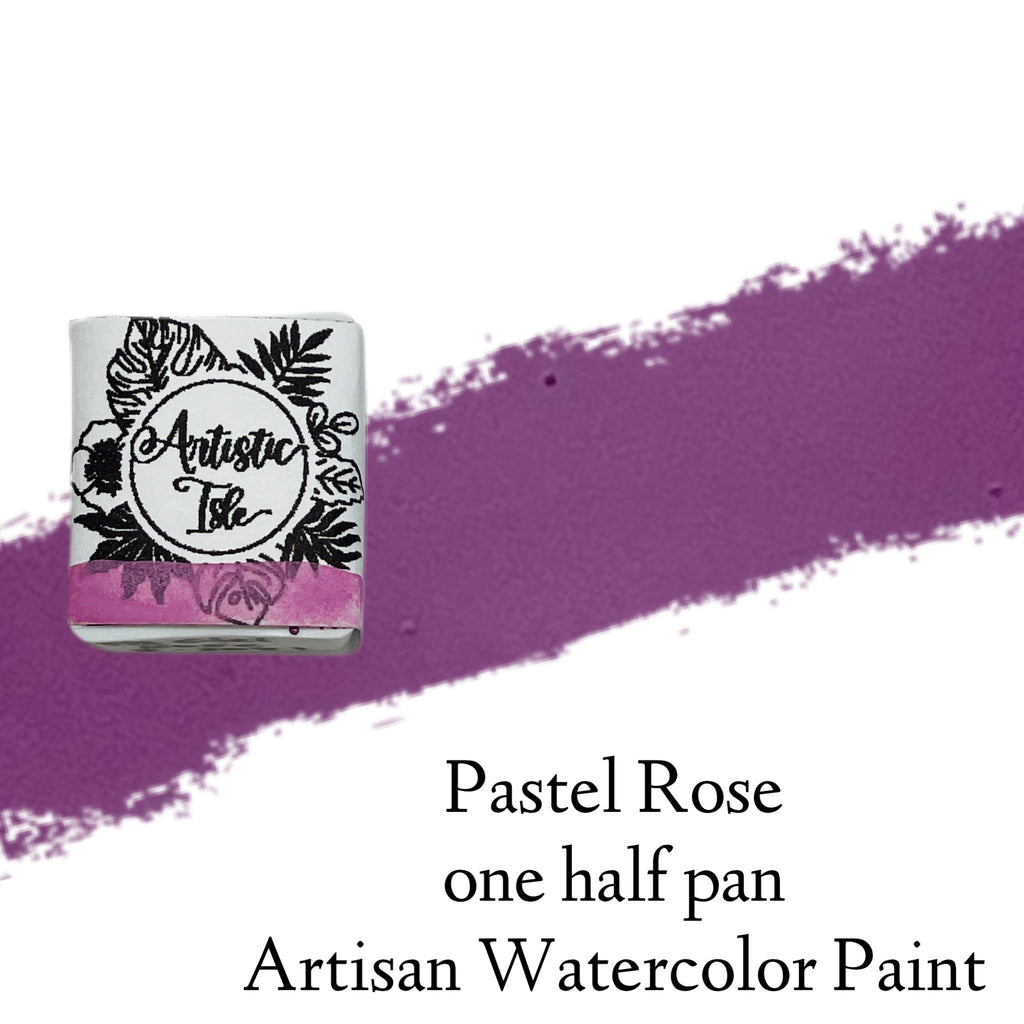 Pastel Rose, light pastel purple, pink, rose, watercolor, handcrafted , watercolor paint
