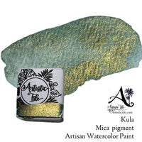 Kula (open meadow in Hawaiian), green metallic, iridescent, chrome