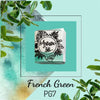 French green handmade watercolor paint, teal, PG7