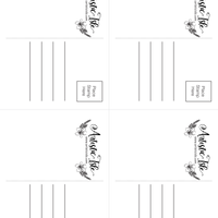 Post card back - Artistic Isle (printable)