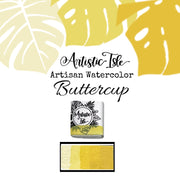 Buttercup, light yellow , watercolor paint