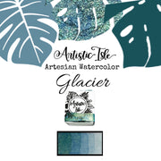 Glacier, mica, teal/ blue metallic