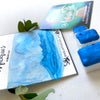 Aquarius, Blue Metallic, Blue , Shimmer, metallic , handcrafted , watercolor paint