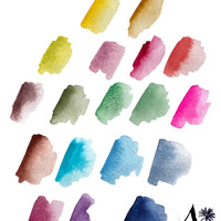 Pollinator, watercolor palette, 19 full pans