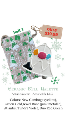 Bell or Angel, Holiday Ceramic Palettes