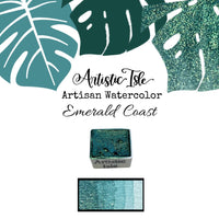 Emerald Coast, deep green metallic, iridescent, chrome