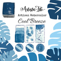 Cool Breeze, blue, watercolor