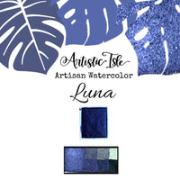 Luna, Purple , Metallic, Deep Purple , Shimmer, metallic , handcrafted , watercolor paint